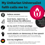 My UU faith calls me to